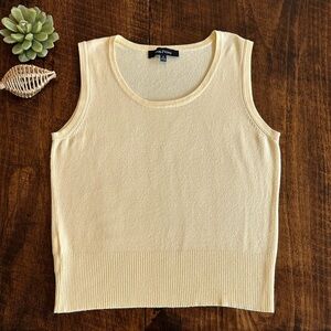 Evan-Picone | Butter Yellow Lightweight Sweater Tank Top